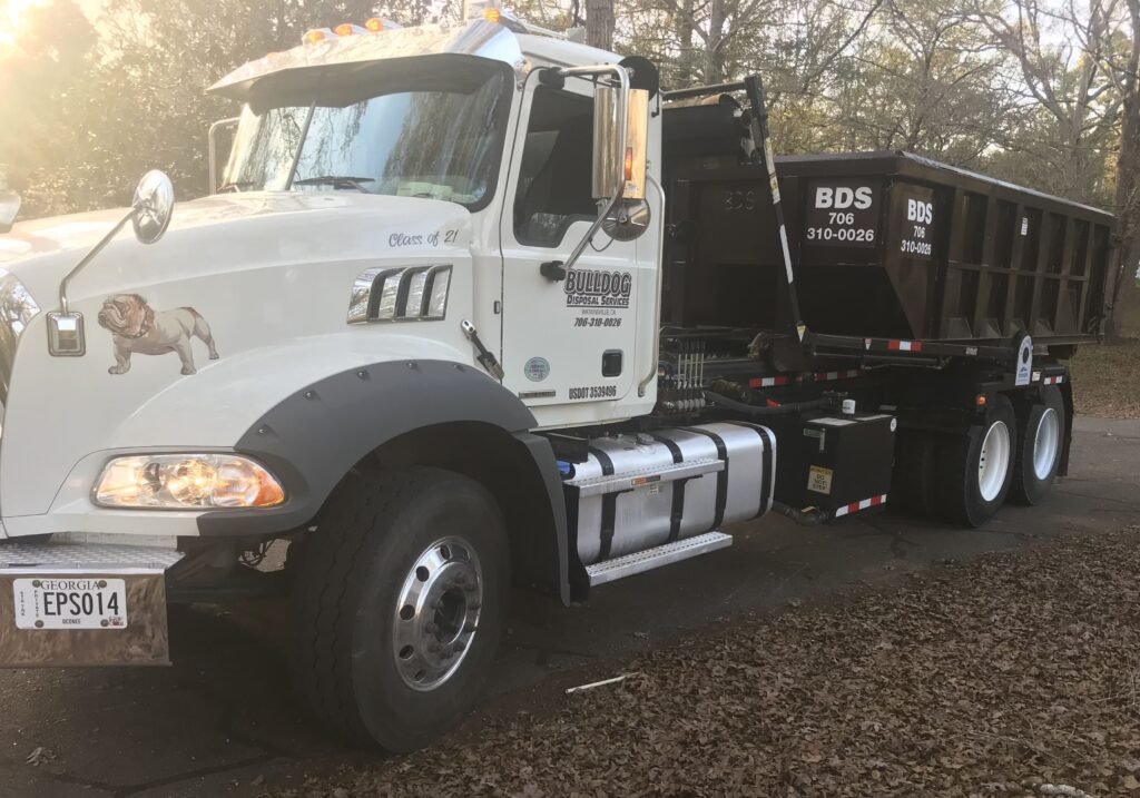 Bulldog Disposal Services truck in Athens, GA